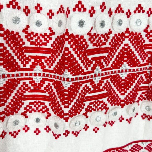 Alexis Wylla Embroidered Linen Blend Boho Maxi Dress - Picture 5 of 14